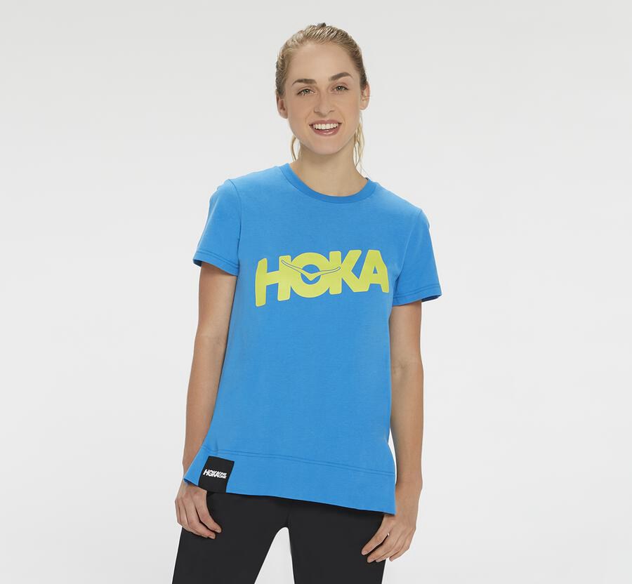 Camisa Hoka One One Mujer - Brand - Azules - XVY924176